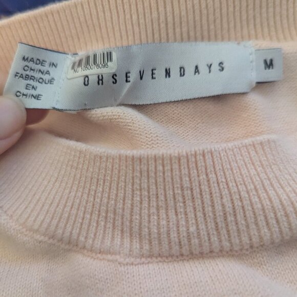 OhSevenDays x Free People Hannah Sweater Pink Rose FP Mental Health Awareness - Picture 6 of 7